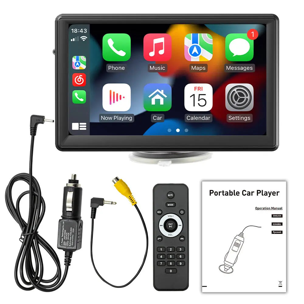 7 Inch Portable Car Display with CarPlay and Backup Camera Park it
