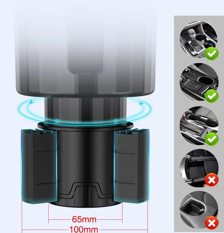 Extend Car Cup Holder Expander Stable Enlarged Drink Holder For Most Extra Large Cup Bottle Adjustable Base Car Accessories