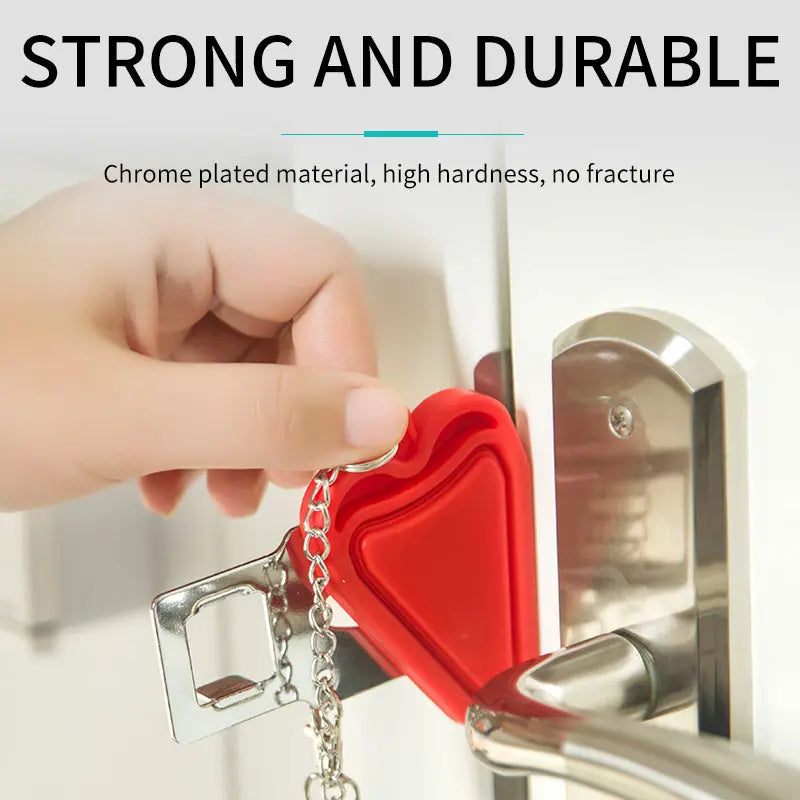 New Portable Door Safety Latch Lock Metal Home Room Hotel Anti Theft Security Lock Travel Accommodation Door Stopper Hardware - Park it