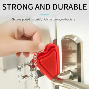 New Portable Door Safety Latch Lock Metal Home Room Hotel Anti Theft Security Lock Travel Accommodation Door Stopper Hardware - Park it