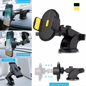 Car Phone Holder Long Rod Telescopic Car Dashboard Suction Cup Type Park it