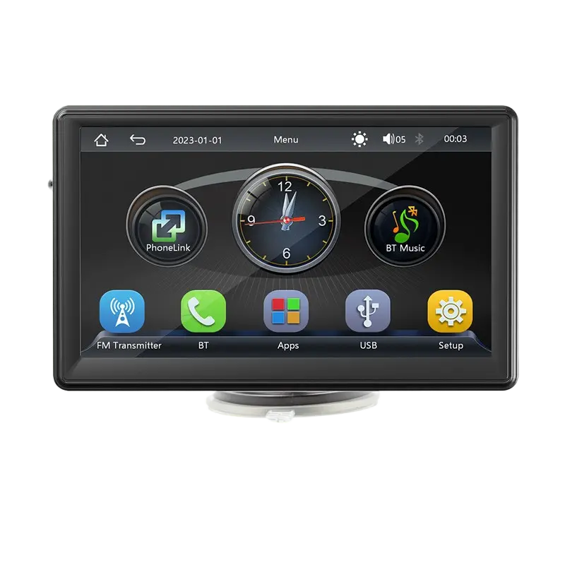 7 Inch Portable Car Display with CarPlay and Backup Camera Park it