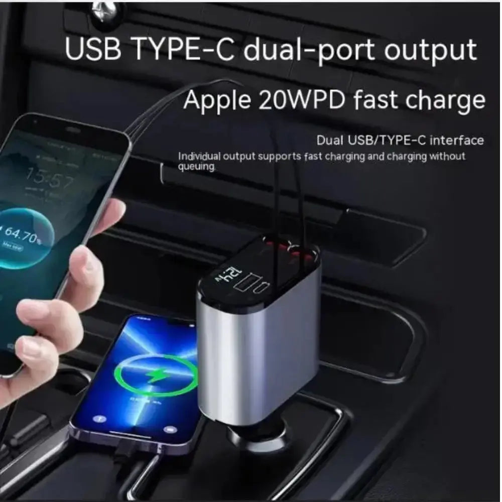 FAST 100W Car Phone Charger Lighter USB And TYPE-C Adapter DC-THE CEO